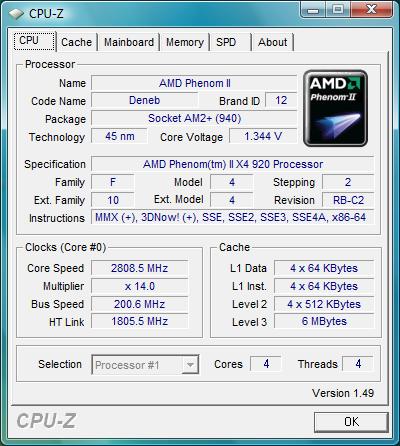 Тестирование AMD Phenom II X4 920